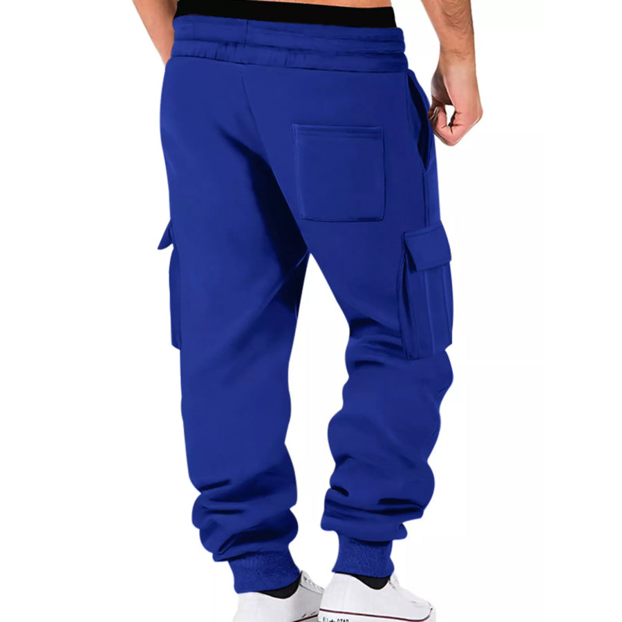Men’s Full Size Casual Joggers with Multi-Pocket Plus Size Apparel and Accessories