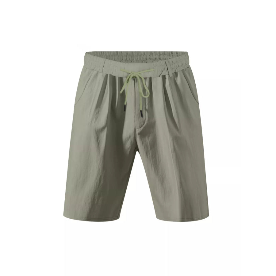 Men’s Full Size Casual Lightweight Drawstring Shorts Plus Size Green / S Apparel and Accessories