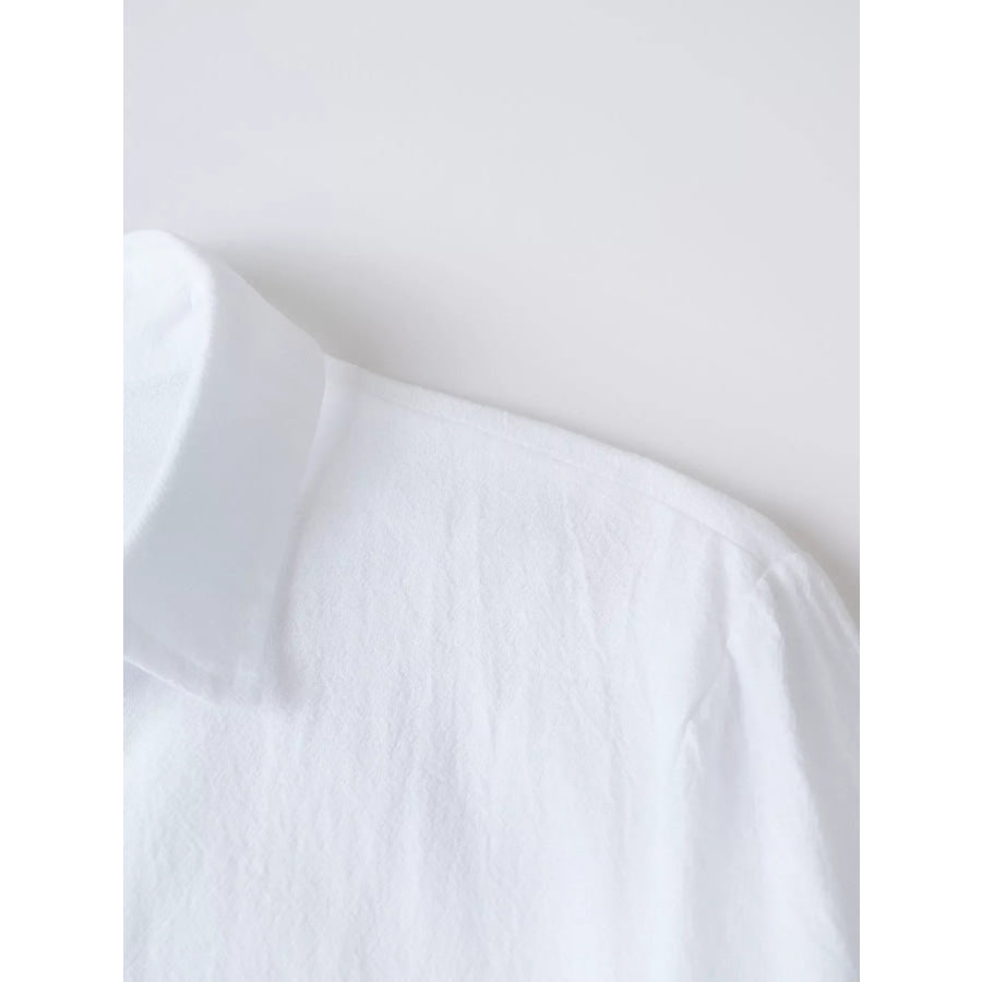 Men’s Full Size Casual Long Sleeve Linen-Blend Shirt Plus Size Apparel and Accessories