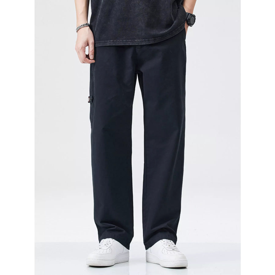 Men’s Full Size Casual Loose Fit Carpenter Pants Plus Size Black / S Apparel and Accessories