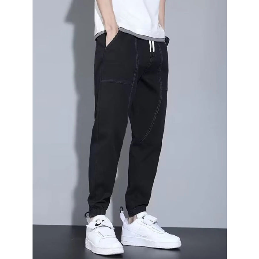 Men’s Full Size Casual Loose Fit Denim Joggers Plus Size Apparel and Accessories