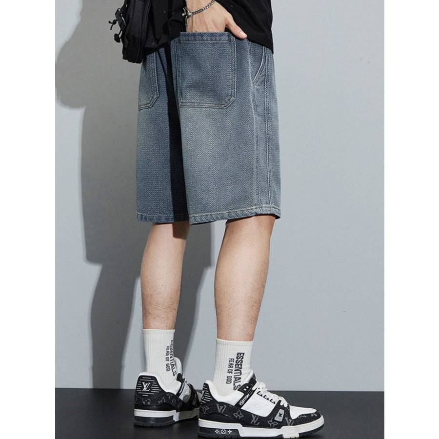 Men’s Full Size Casual Loose Fit Denim Shorts Plus Size Medium / S Apparel and Accessories