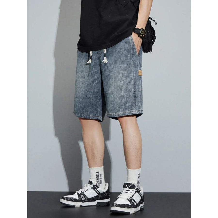 Men’s Full Size Casual Loose Fit Denim Shorts Plus Size Medium / S Apparel and Accessories
