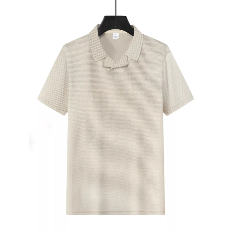 Men’s Full Size Casual Short Sleeve Polo and Shorts Set Plus Size Apparel and Accessories