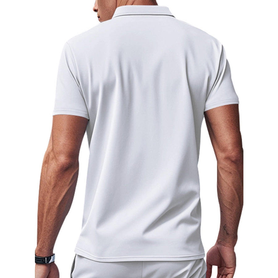 Men’s Full Size Casual Short Sleeve Polo Plus Size Apparel and Accessories