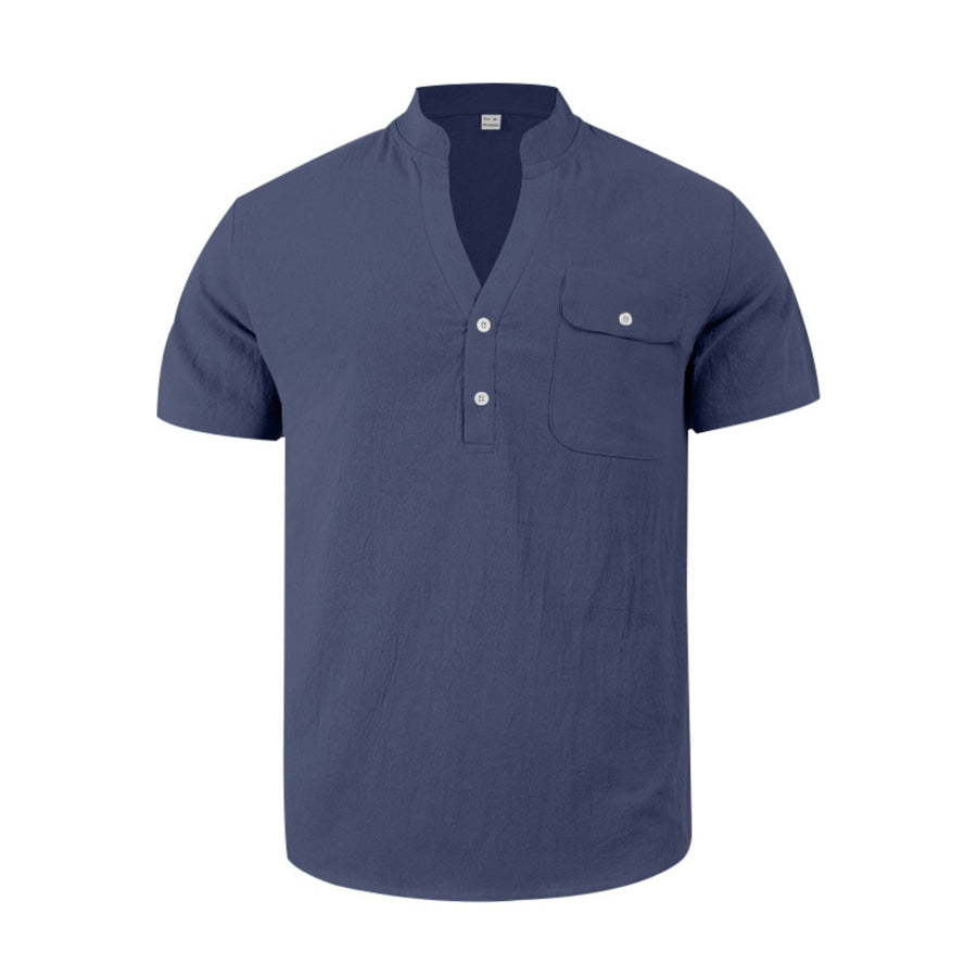 Men’s Full Size Casual Short Sleeve Shirt Plus Size Apparel and Accessories