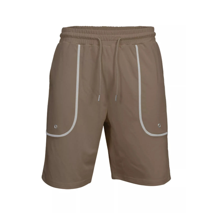 Men’s Full Size Casual Short Sleeve T-Shirt and Shorts Set Plus Size Apparel and Accessories