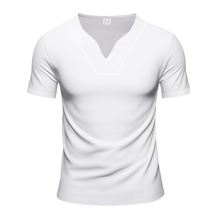 Men’s Full Size Casual V-Neck Short Sleeve T-Shirt Plus Size Apparel and Accessories