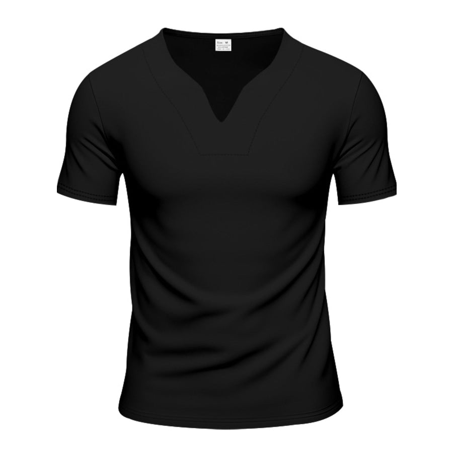 Men’s Full Size Casual V-Neck Short Sleeve T-Shirt Plus Size Apparel and Accessories