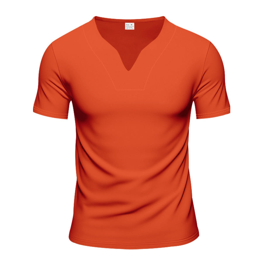 Men’s Full Size Casual V-Neck Short Sleeve T-Shirt Plus Size Apparel and Accessories
