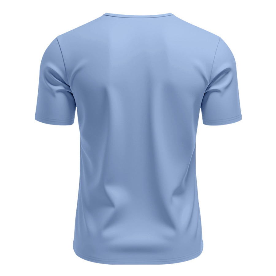 Men’s Full Size Casual V-Neck Short Sleeve T-Shirt Plus Size Apparel and Accessories