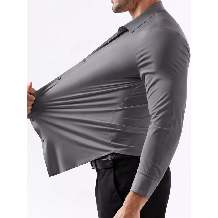 Men’s Full Size Classic Crisp Long-Sleeve Shirt Plus Apparel and Accessories