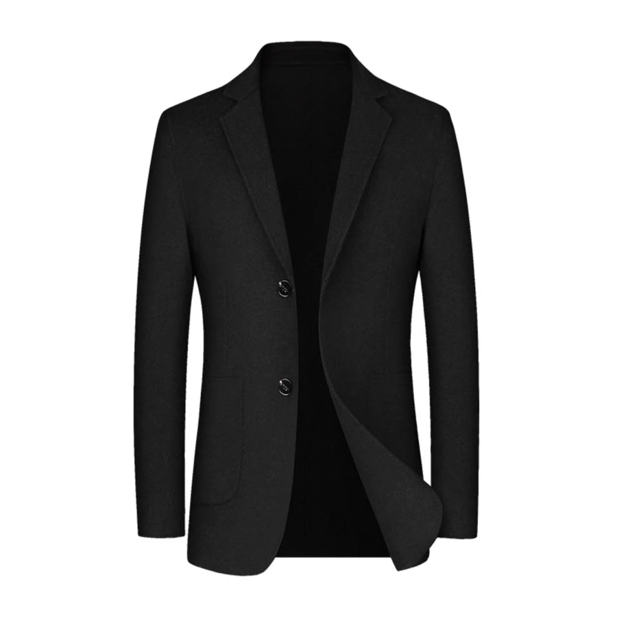 Men’s Full Size Classic Fit Button Up Blazer Plus Size Black / S Apparel and Accessories