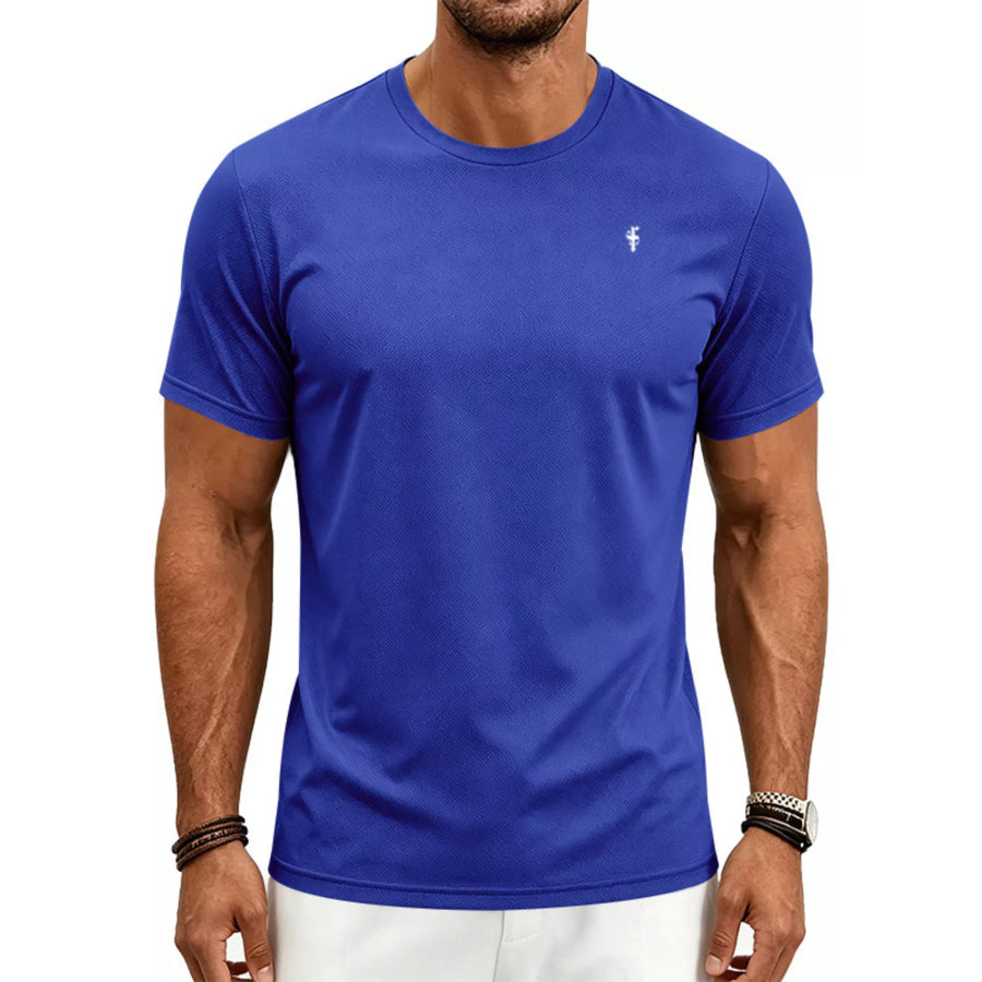 Men’s Full Size Classic Fit Crew Neck T-Shirt Plus Size Blue / S Apparel and Accessories