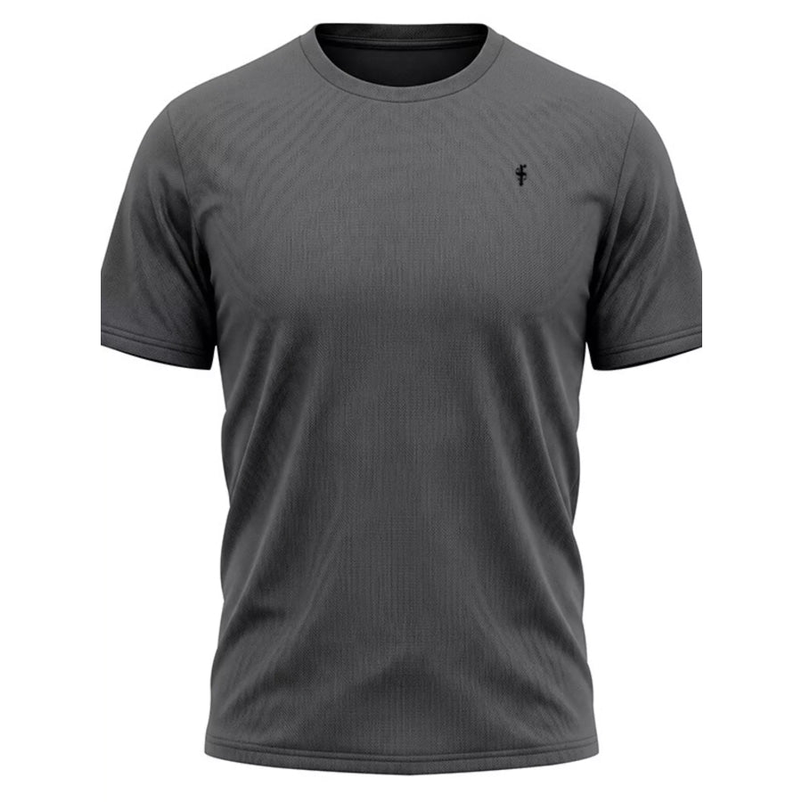 Men’s Full Size Classic Fit Crew Neck T-Shirt Plus Size Deep Gray / S Apparel and Accessories