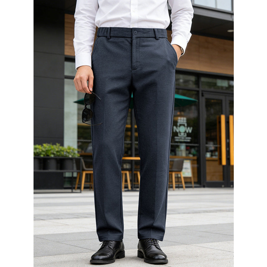 Men’s Full Size Classic Fit Dress Pants Plus Size Navy / XS Apparel and Accessories