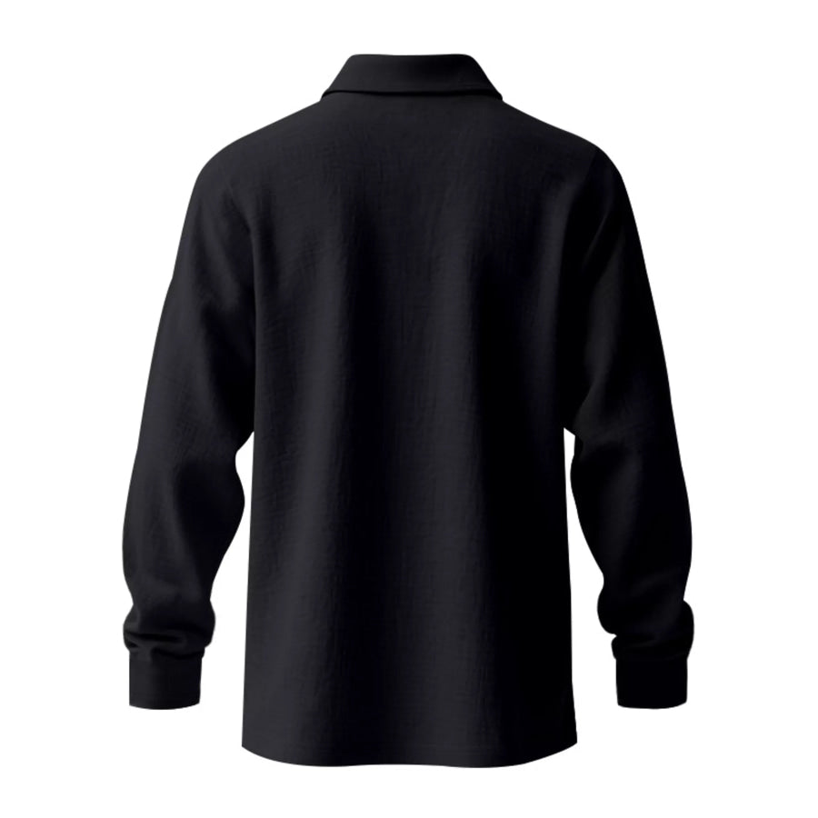 Men’s Full Size Classic Long Sleeve Polo Plus Size Apparel and Accessories