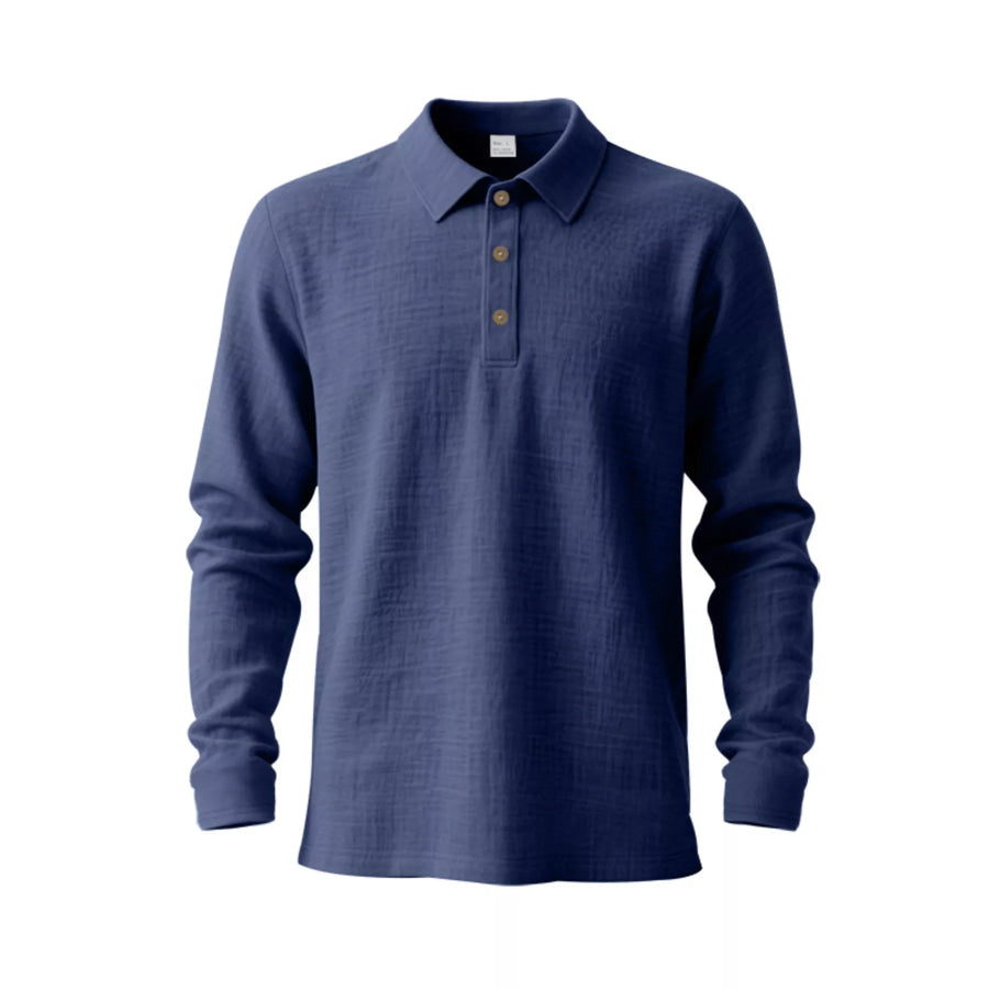 Men’s Full Size Classic Long Sleeve Polo Plus Size Apparel and Accessories