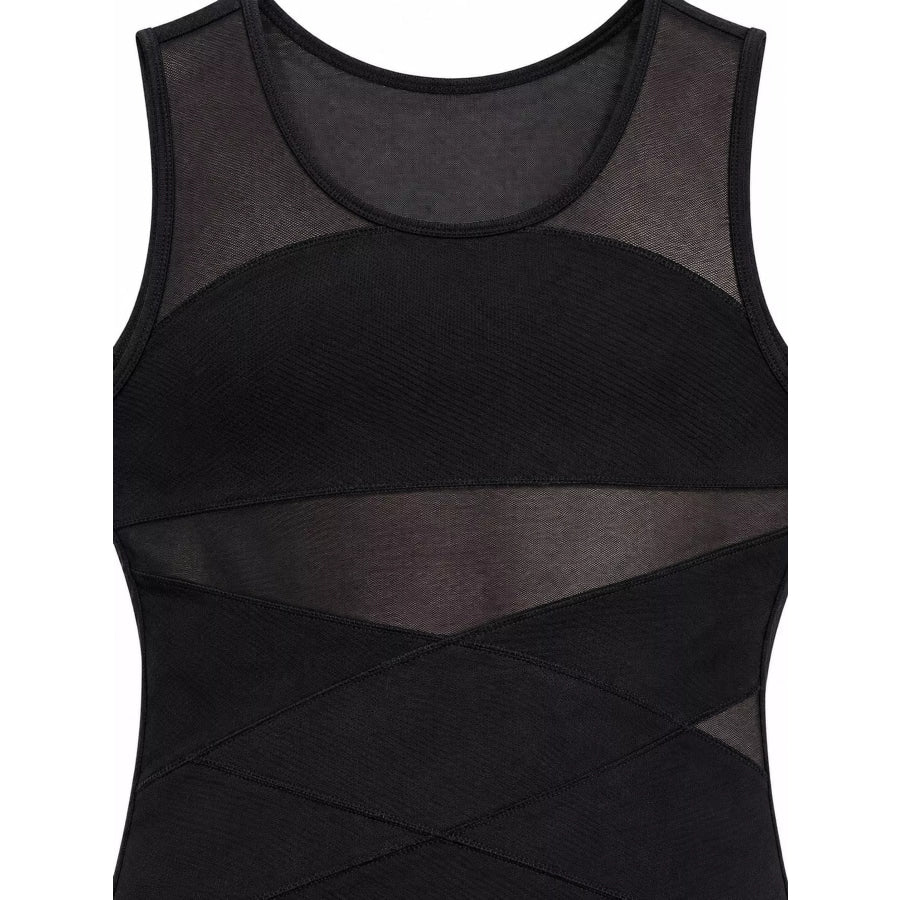 Men’s Full Size Crew Neck Mesh Tank Top Plus Apparel and Accessories