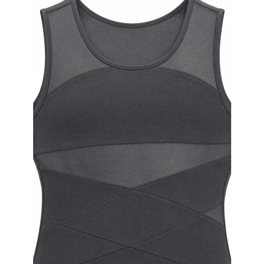 Men’s Full Size Crew Neck Mesh Tank Top Plus Apparel and Accessories