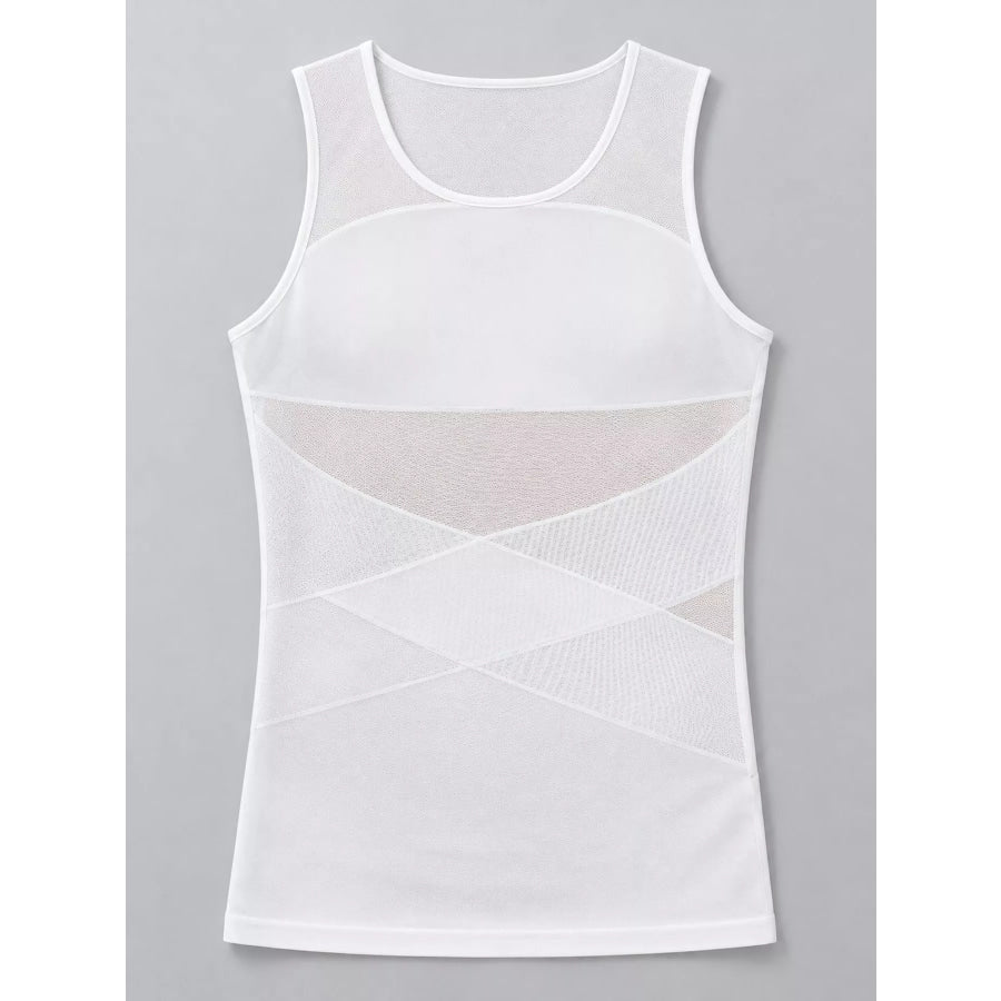 Men’s Full Size Crew Neck Mesh Tank Top Plus Apparel and Accessories