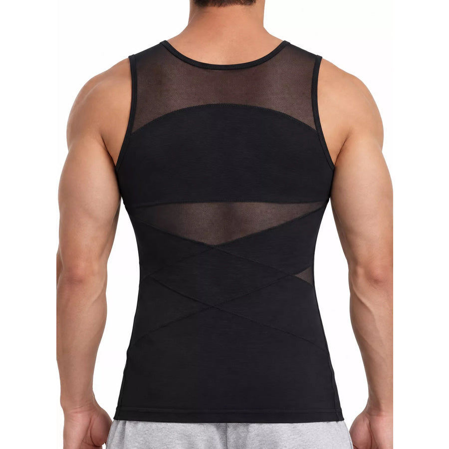 Men’s Full Size Crew Neck Mesh Tank Top Plus Apparel and Accessories