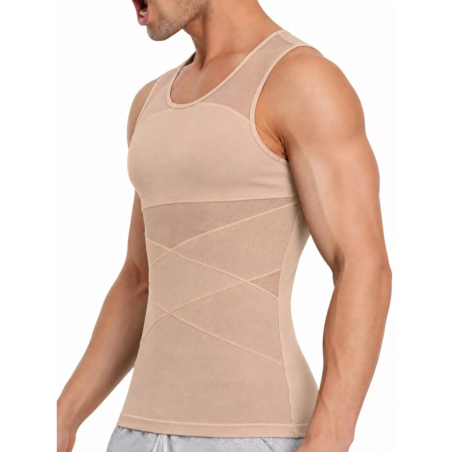 Men’s Full Size Crew Neck Mesh Tank Top Plus Apparel and Accessories