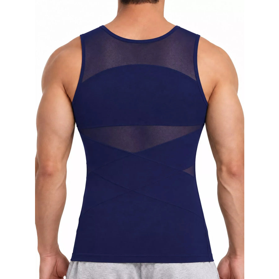 Men’s Full Size Crew Neck Mesh Tank Top Plus Apparel and Accessories