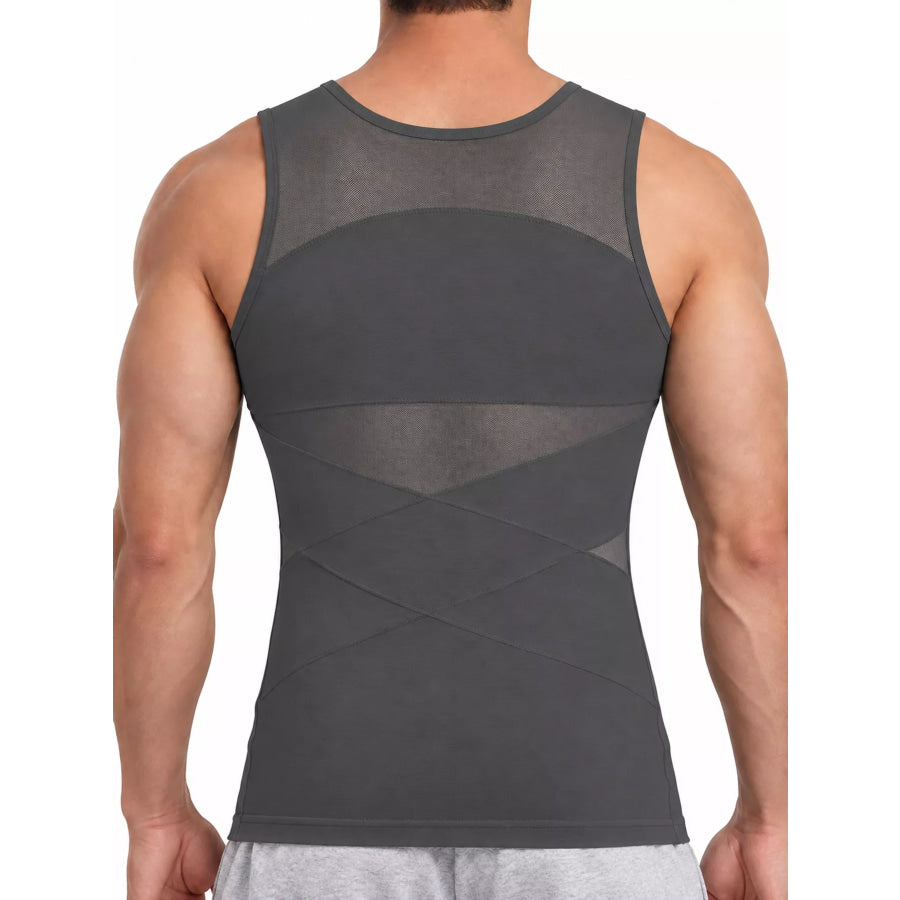 Men’s Full Size Crew Neck Mesh Tank Top Plus Apparel and Accessories