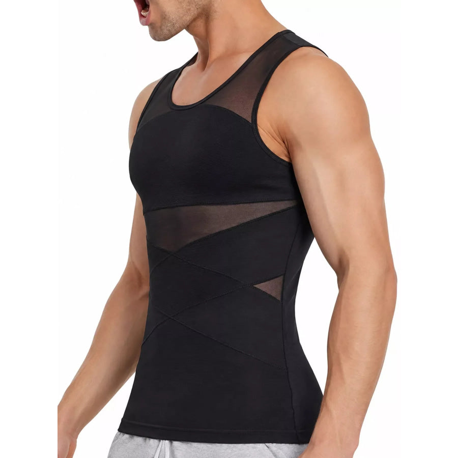 Men’s Full Size Crew Neck Mesh Tank Top Plus Apparel and Accessories