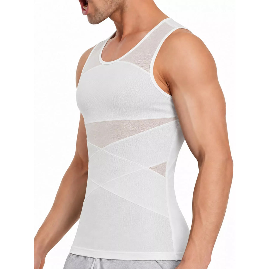 Men’s Full Size Crew Neck Mesh Tank Top Plus Apparel and Accessories