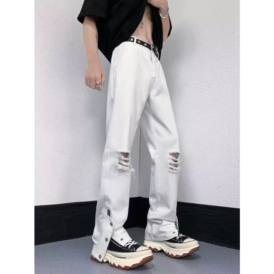 Men’s Full Size Distressed Loose Fit Jeans Plus Size Apparel and Accessories