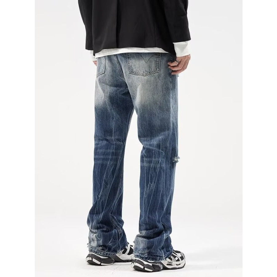 Men’s Full Size Distressed Loose Fit Jeans Plus Size Apparel and Accessories