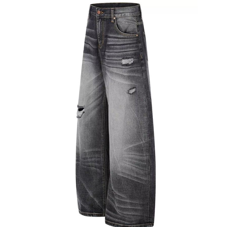 Men’s Full Size Distressed Wide-Leg Jeans Plus Size Apparel and Accessories