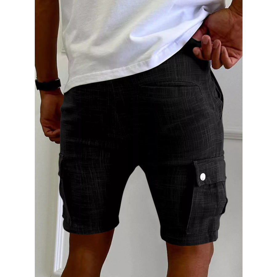 Men’s Full Size Drawstring Casual Cargo Shorts Plus Size Apparel and Accessories