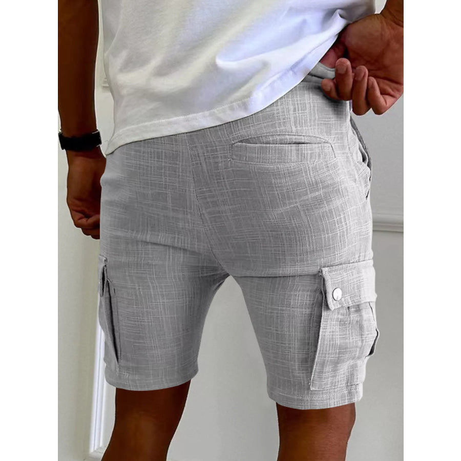 Men’s Full Size Drawstring Casual Cargo Shorts Plus Size Apparel and Accessories