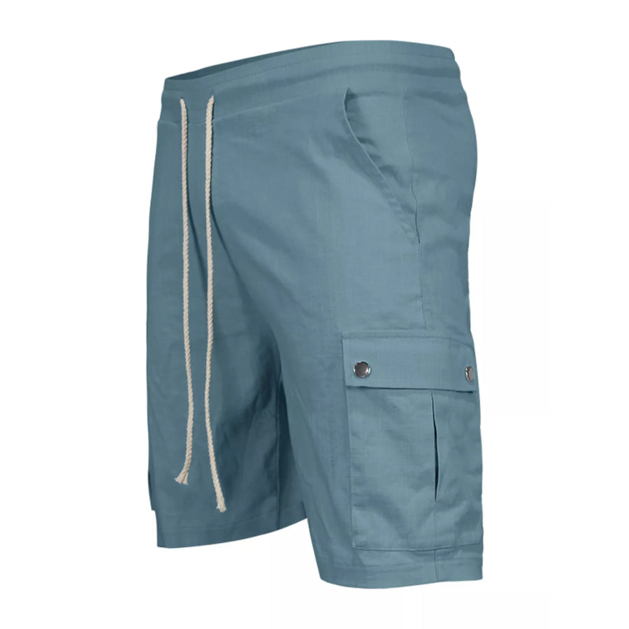 Men’s Full Size Drawstring Casual Cargo Shorts Plus Size Apparel and Accessories