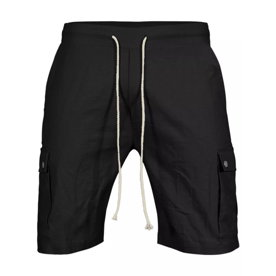 Men’s Full Size Drawstring Casual Cargo Shorts Plus Size Apparel and Accessories