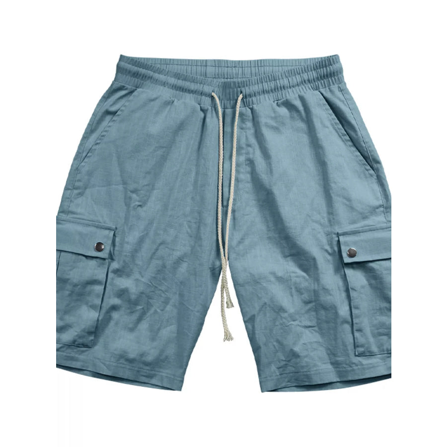 Men’s Full Size Drawstring Casual Cargo Shorts Plus Size Apparel and Accessories