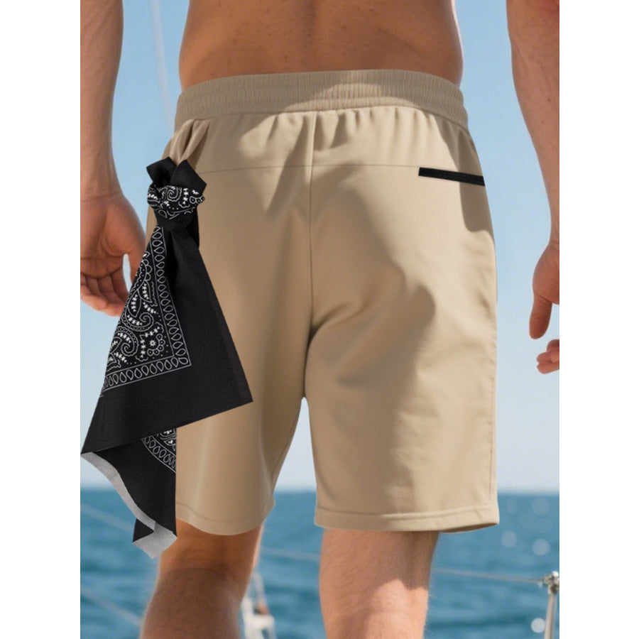 Men’s Full Size Drawstring Casual Shorts Plus Size Apparel and Accessories