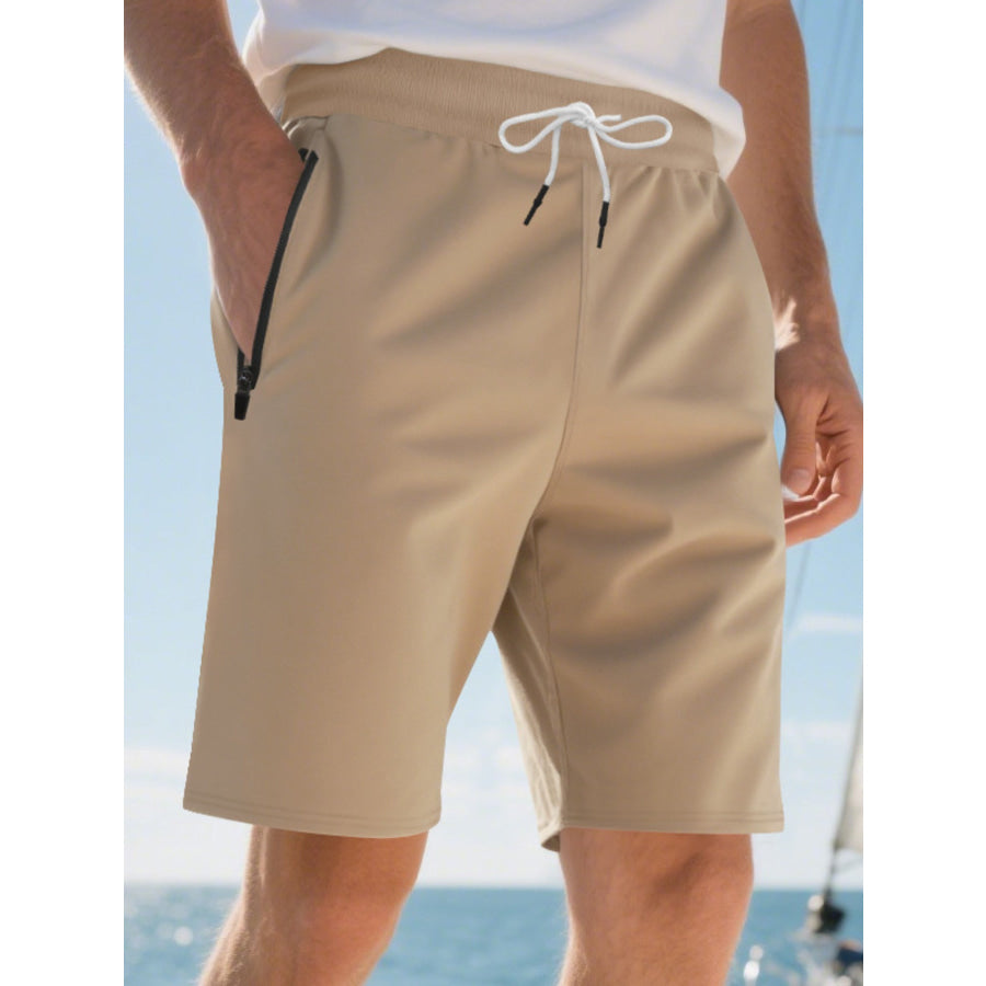 Men’s Full Size Drawstring Casual Shorts Plus Size Apparel and Accessories