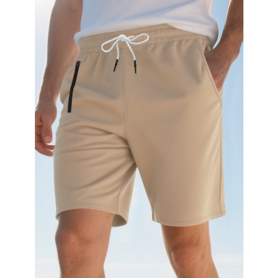 Men’s Full Size Drawstring Casual Shorts Plus Size Apparel and Accessories