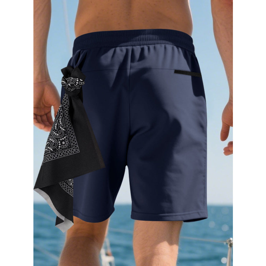 Men’s Full Size Drawstring Casual Shorts Plus Size Apparel and Accessories