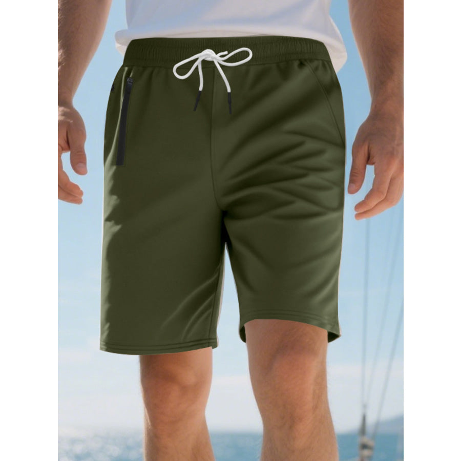Men’s Full Size Drawstring Casual Shorts Plus Size Apparel and Accessories