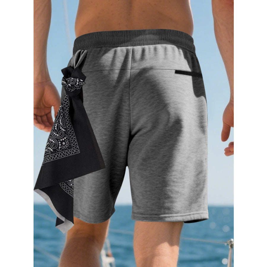 Men’s Full Size Drawstring Casual Shorts Plus Size Apparel and Accessories