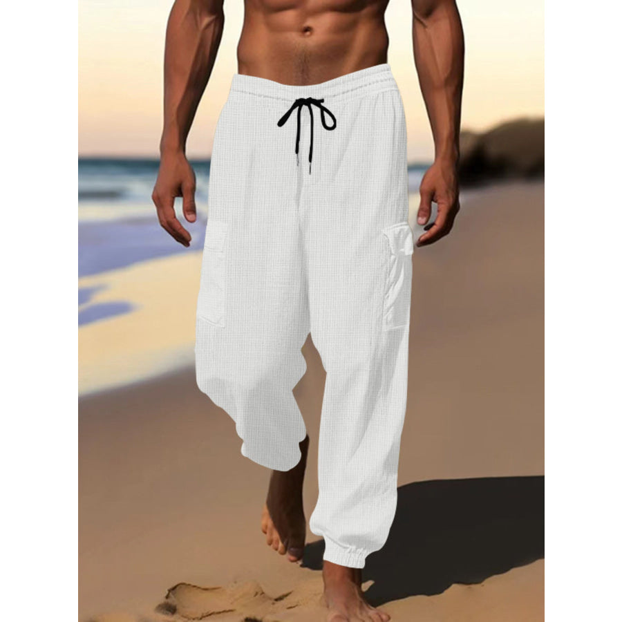 Men’s Full Size Drawstring Joggers with Pockets Plus Size Apparel and Accessories