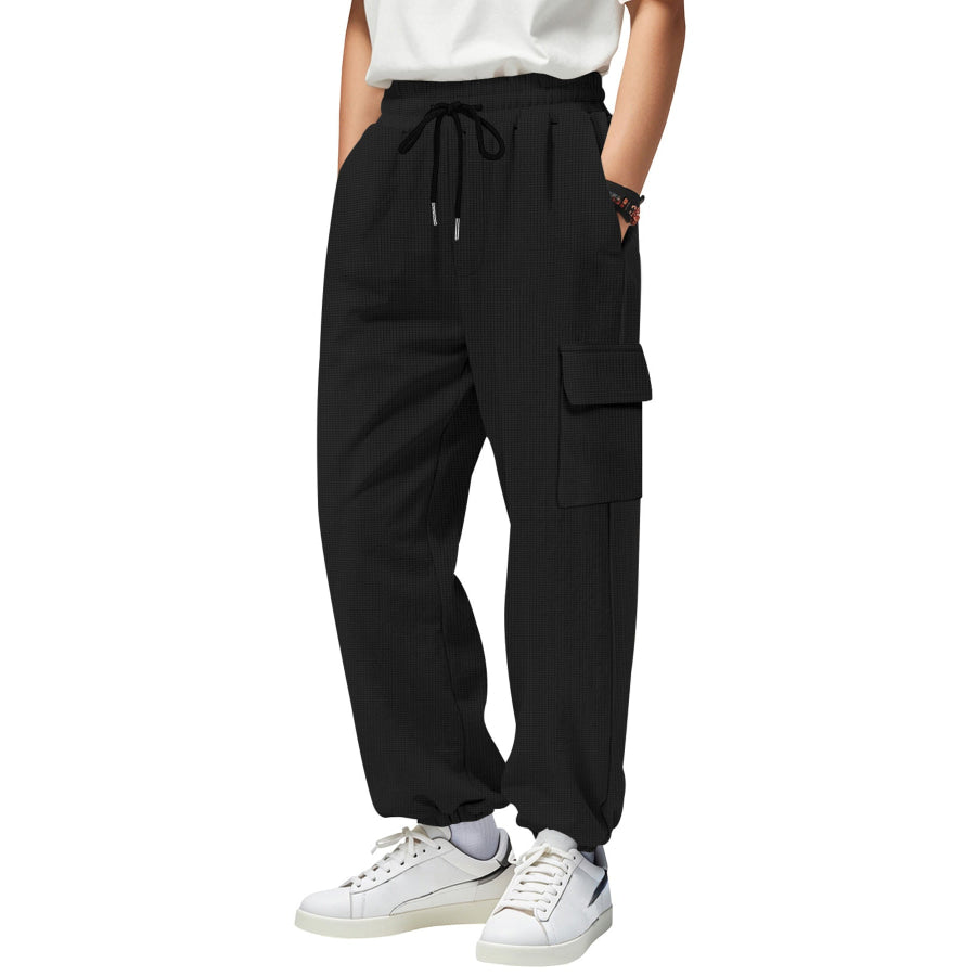Men’s Full Size Drawstring Joggers with Pockets Plus Size Black / S Apparel and Accessories