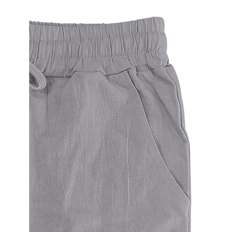 Men’s Full Size Drawstring Letter Casual Pants Plus Size Apparel and Accessories