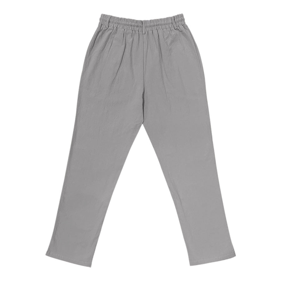 Men’s Full Size Drawstring Pants with Button-Front Detail Plus Apparel and Accessories