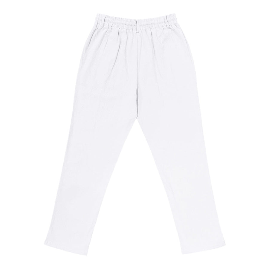 Men’s Full Size Drawstring Pants with Button-Front Detail Plus Apparel and Accessories